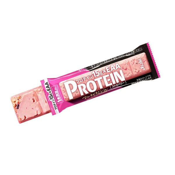 Asahi Protein Bar Strawberry Flavor Cereal Bar 15g of Protein (Pack of 9)