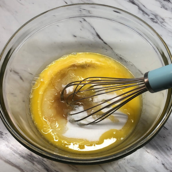 mixing the wet ingredients together
