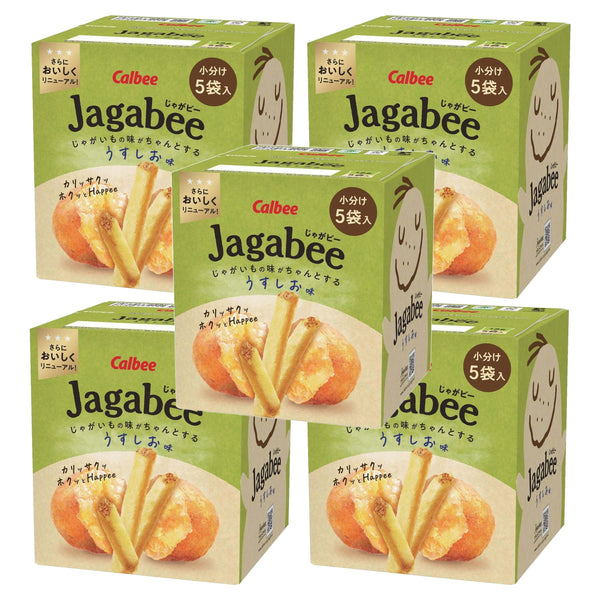 Calbee Jagabee Potato Sticks Snack Lightly Salted (Pack of 5 Boxes)