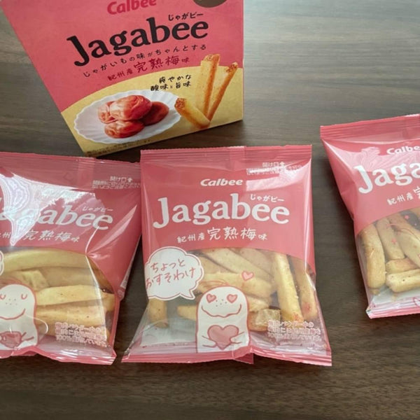 Calbee Jagabee Potato Sticks Sour Kishu Ume Plum Flavor 75g (Pack of 3)