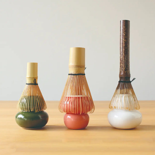 Chasen Tate Hasami Ware Porcelain Matcha Whisk Stand Dual Size Black