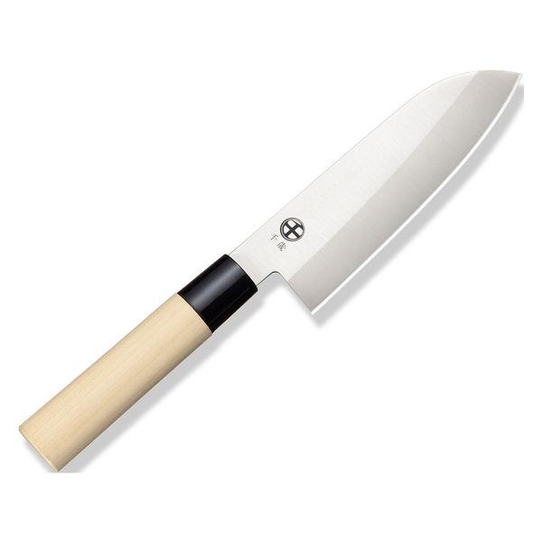 Chitose Japanese Knife 3-Piece Set Wood Handle Santoku, Nakiri & Deba