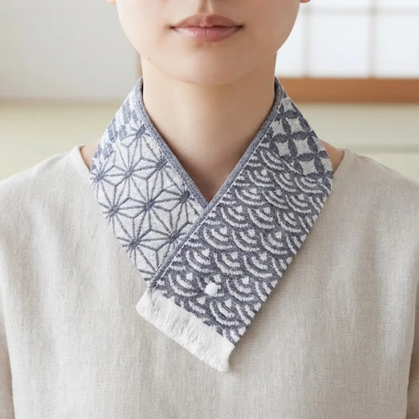 Cooling Neck Scarf Cool Muffler with Ice Pack Pocket Navy Blue 3.5 x 25.5"