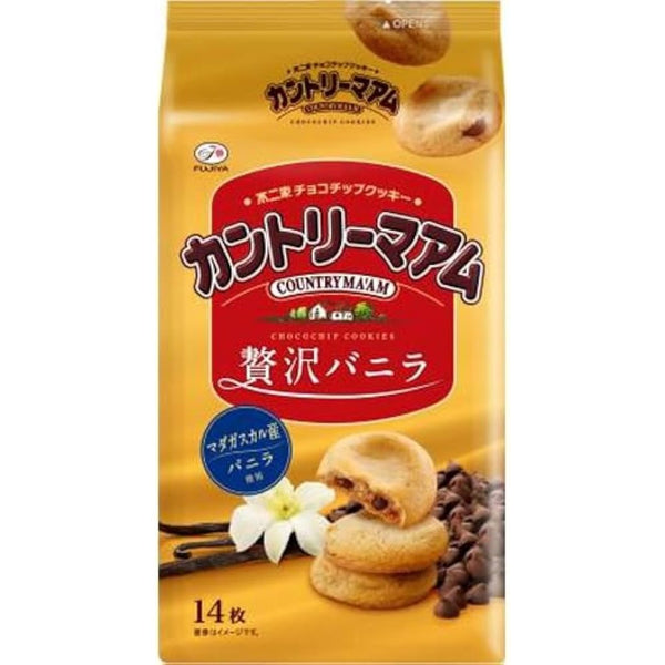 Fujiya Country MA'AM Soft Chocolate Chip Cookies Rich Vanilla Flavor 14 Pieces
