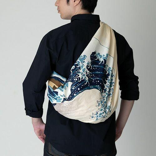 Furoshiki Great Wave off Kanagawa Cotton Wrapping Cloth 104×104cm