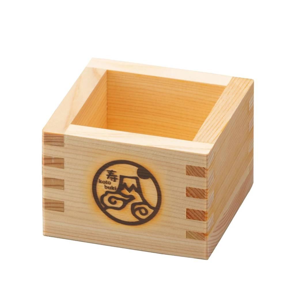 Hinoki Masu Japanese Cypress Wooden Sake Cup Mount Fuji Design
