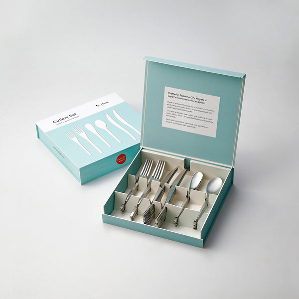 J Taste Sleek Stainless Steel Flatware Set (6 Types) 24 Pieces