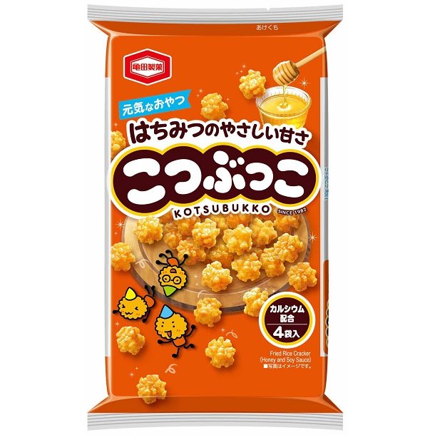 Kameda Kotsubukko Sweet Honey Fried Rice Crackers 100g (Pack of 3)