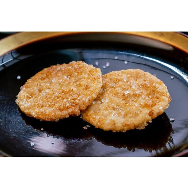 Kameda Ume Plum Zarame Senbei Crystal Sugar Baked Rice Crackers 90g (Pack of 3)