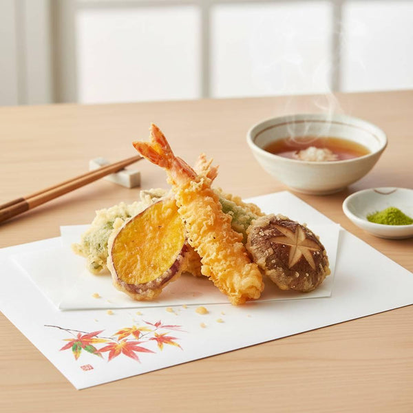 Kamiiso Fall Leaves Tempura Paper Japanese Greaseproof Paper 100 Sheets