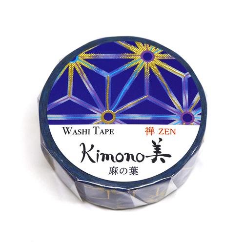 Kamiiso Kimono Washi Tape Hemp Leaf Pattern Masking Tape – Japanese Taste