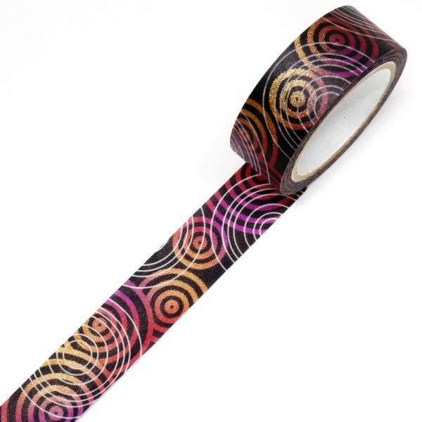 Kamiiso Kimono Washi Tape Zen Vortex Pattern Masking Tape