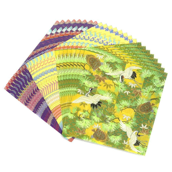 Kamiiso Washi Japanese Crane Pattern Chiyogami Origami Paper 24 ct.