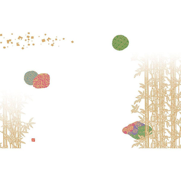 Kamiiso Washi Paper Table Placemats Bamboo Forest Design 100 Sheets