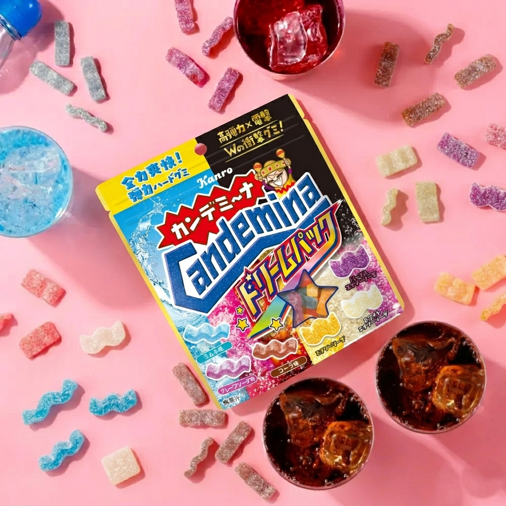 Kanro Candemina Dream Gummies 6 Beverage Flavors Gummy Candy 152g