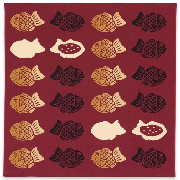 Kenema Handkerchief Taiyaki Japanese Traditional Hand Dyed Cloth