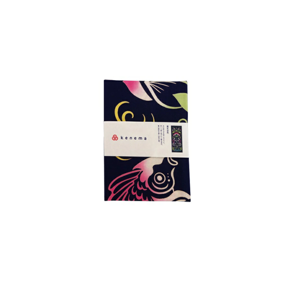 Kenema Tenugui Stylish Goldfish Japanese Traditional Hand Dyed Cloth