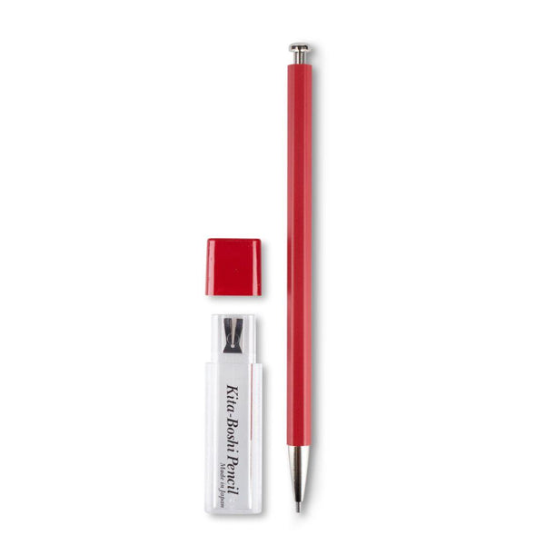 Kitaboshi Adult Pencil Mechanical Pencil With Sharpener Red