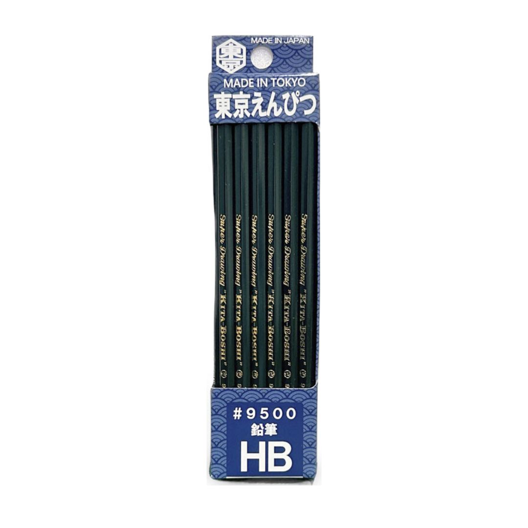 Kitaboshi Tokyo Pencil HB 9500 For Writing & Drawing 12 pieces