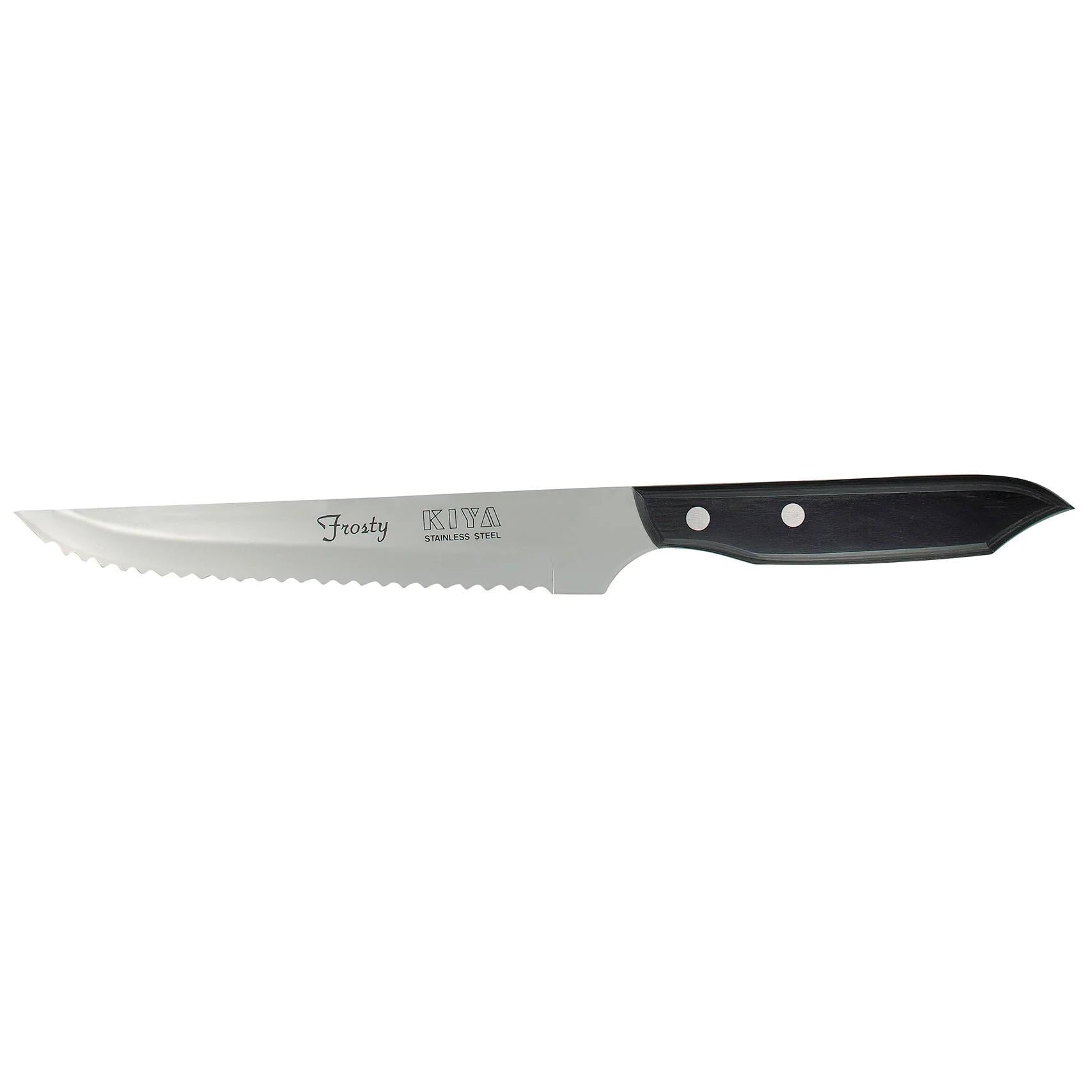 Kiya Frozen Food Knife Serrated Knife For Partially-Thawed Food 180mm