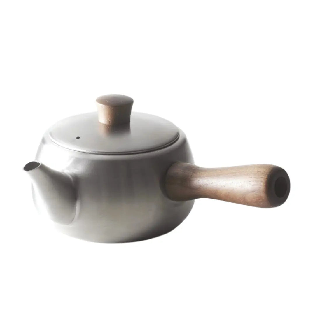 Kogu Traditional Japanese Teapot with Walnut Wood Side-Handle 12.5 fl oz