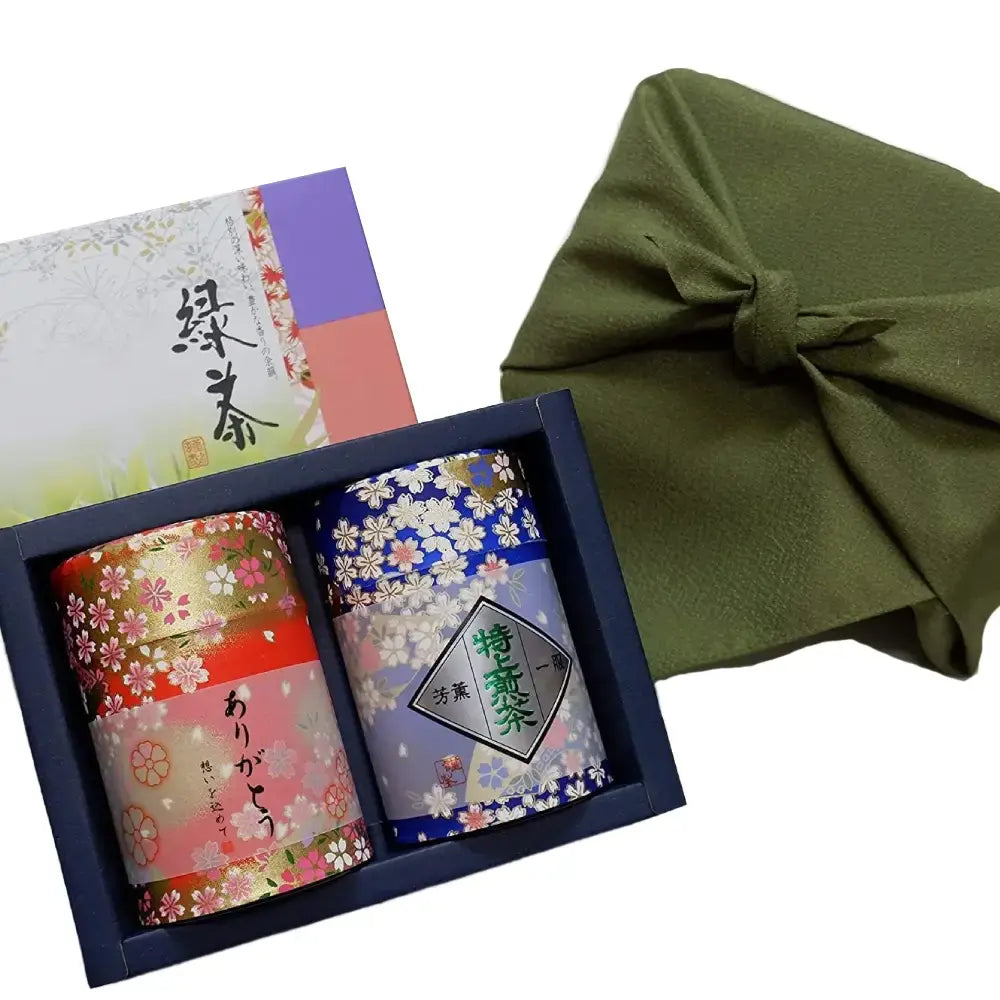 Kyoto Uji Green Tea Set First-Harvest Sencha & Gyokuro Tea Gift Set