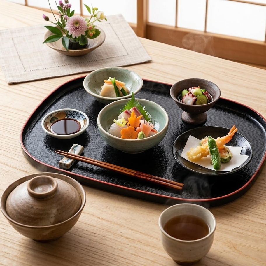 新品‼️売り切れ‼️SOMABITO✨WOODEN TENBAN TRIVAL 黒 Large Oval Wood Grain Serving Tray Black with Vermilion Rim 36cm