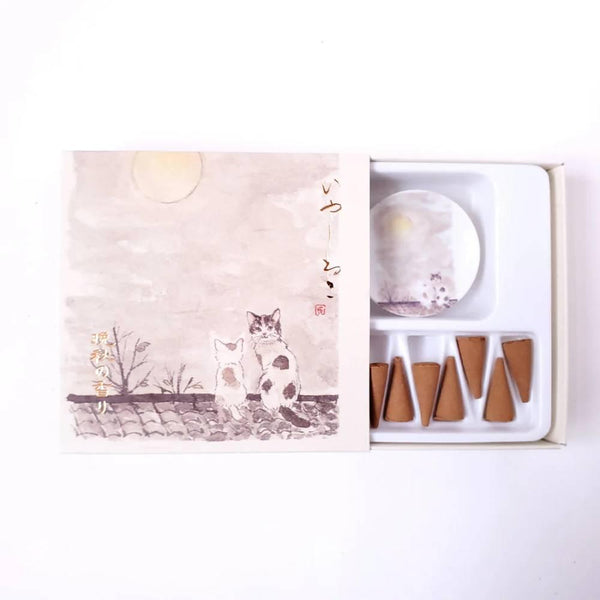 Late Autumn Scent Incense Cones Set With Burner (10 Cones)