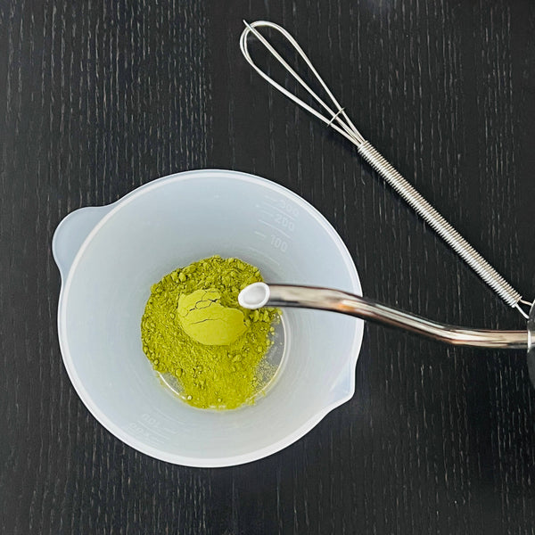 Mixing the Matcha Powder and Hot Water
