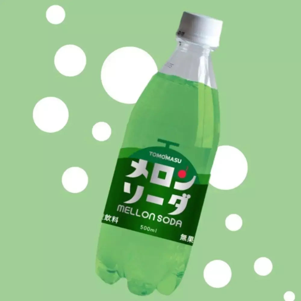 Melon Soda Carbonated Green Melon Soda Japanese Soft Drink 16.9 fl oz