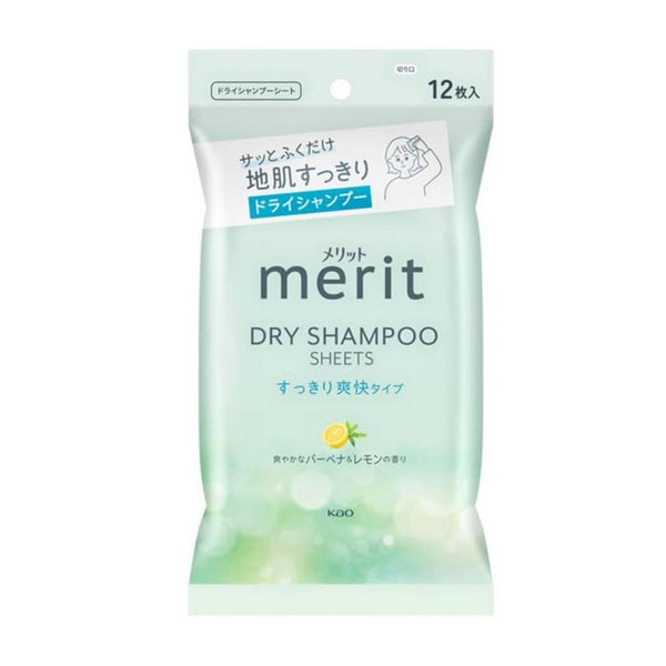 Merit Dry Shampoo Sheets Refreshing Scalp Deodorizing Wipes 12 Sheets