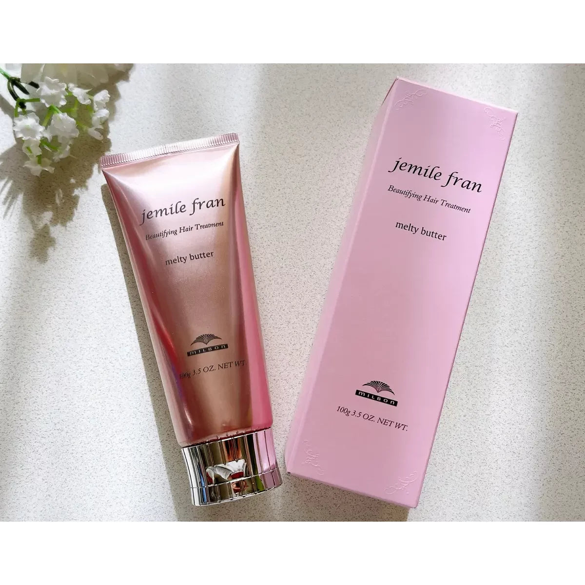 Milbon Jemile Fran Melty Butter No Rinse Hair Treatment 3.5oz