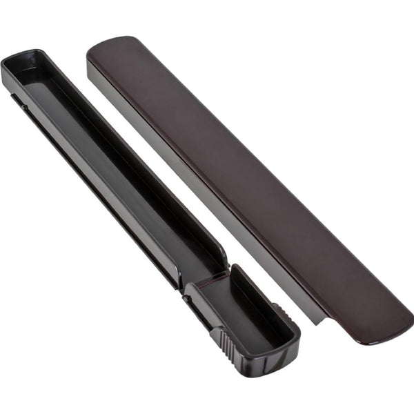 Minimalist Sliding Plastic Chopsticks Case Heat-Resistant Black 25.8cm