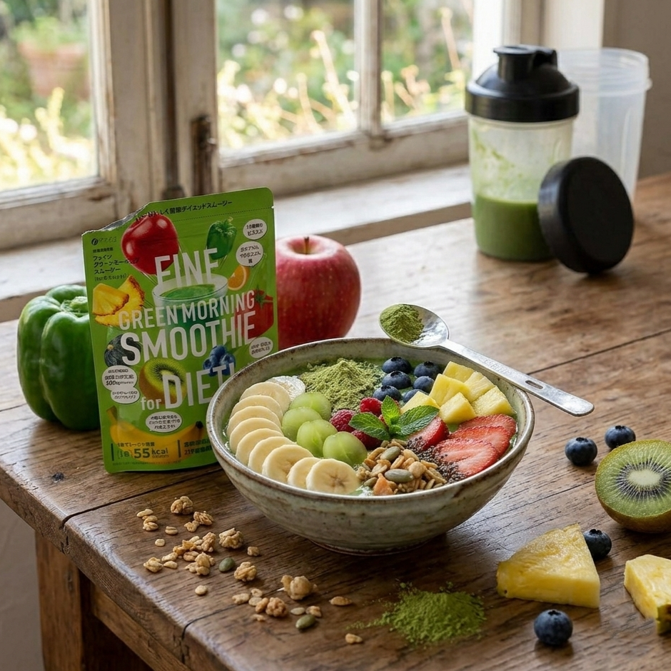 Fine Morning Smoothie Vegetable & Fruit Mix Green Juice Powder 200g
