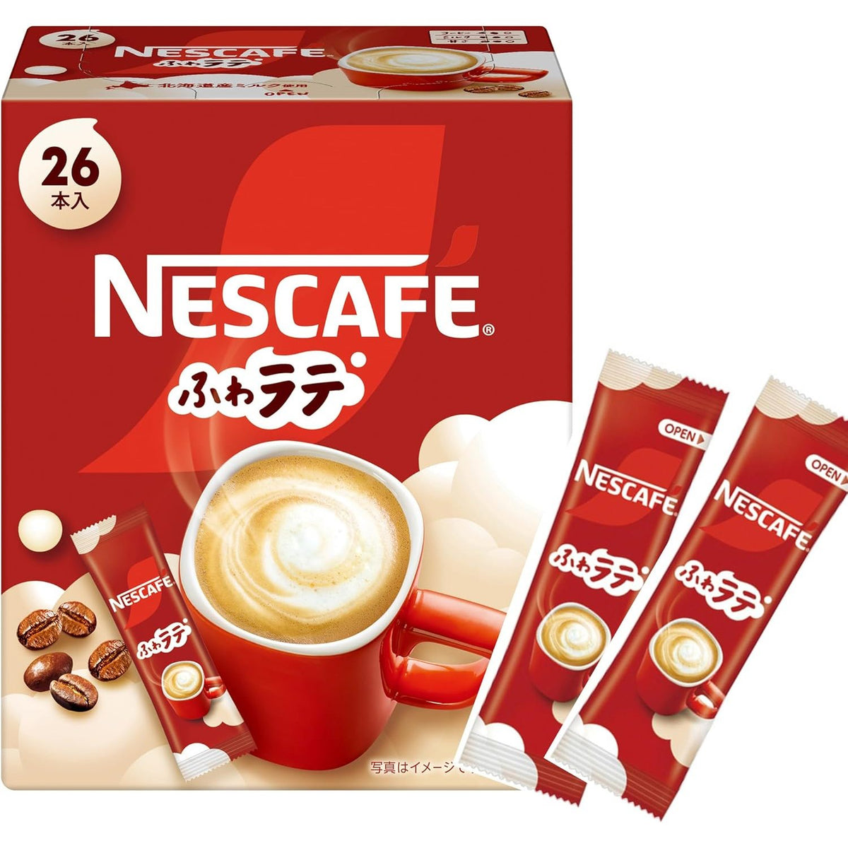 Nescafe Foamy Latte Instant Coffee Packets Creamy Cafe Latte 26 ct