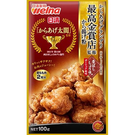 Nisshin Karaage Japanese Fried Chicken Flour Soy Sauce & Garlic 100g