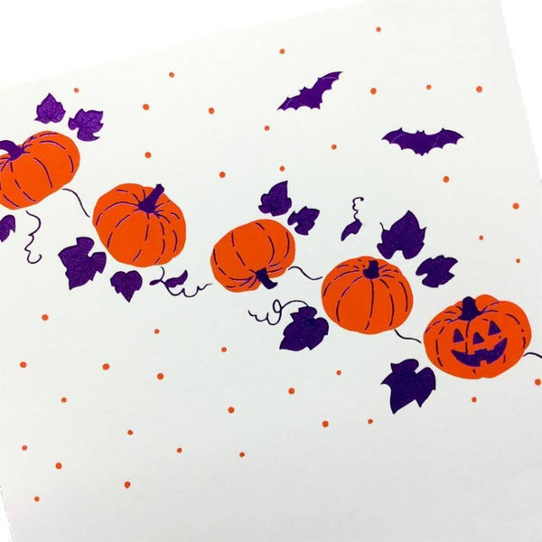 October Seasonal Foil Stamped Postcard Halloween Design