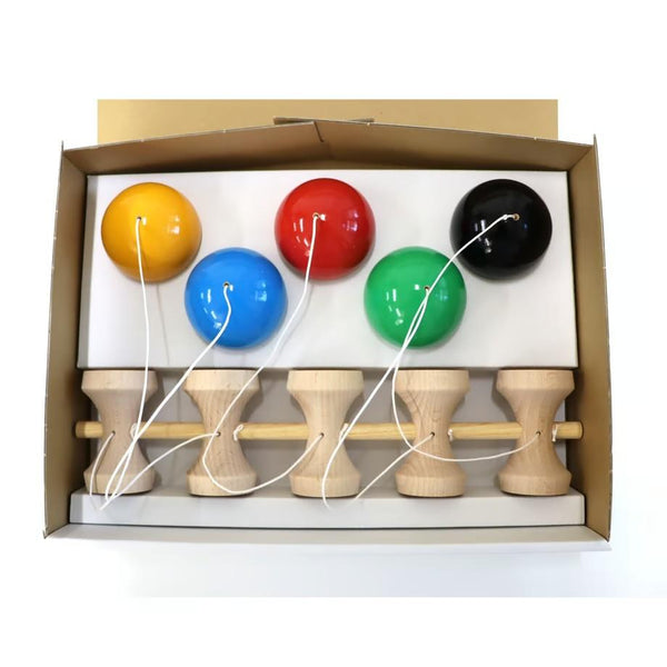 Ozora 5-Cup Kendama Unique Japanese Cup-And-Ball Toy