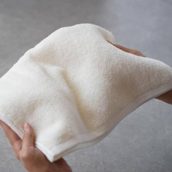 Quick Absorbing Soft Face Towel Washi Paper & Cotton Snow White 80cm