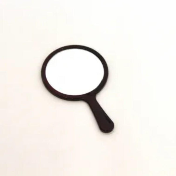 Red Lacquered Hand Mirror Camelia Flower Design