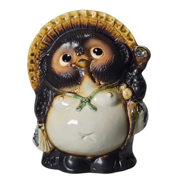Shigaraki Ware Handmade Ceramic Tanuki Figurine Japanese Raccoon Dog 220mm