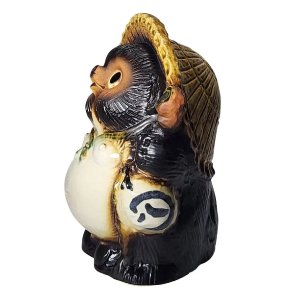 Shigaraki Ware Handmade Ceramic Tanuki Figurine Japanese Raccoon Dog 220mm