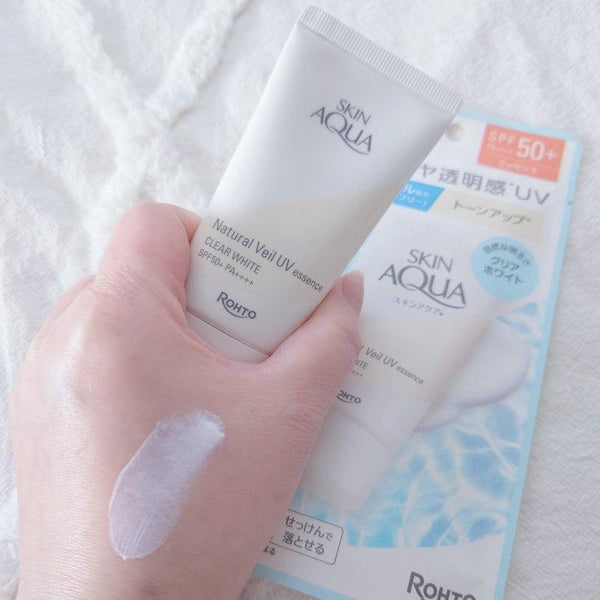 Skin Aqua Natural Veil UV Essence Clear White Sunscreen SPF50+ 50g