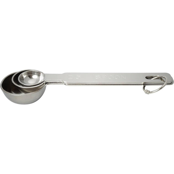 Thick Stainless Steel Measuring Spoons 3-Size Set (2.5cc, 5cc, 15cc)