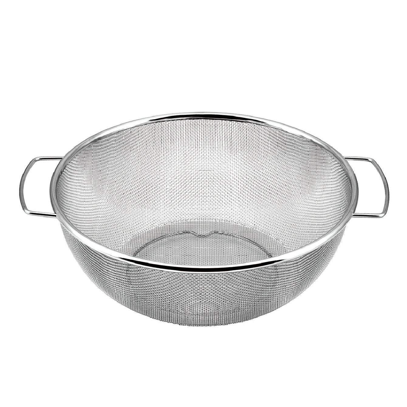 Minex Two-Handle Stainless Steel Fine Mesh Colander With Legs