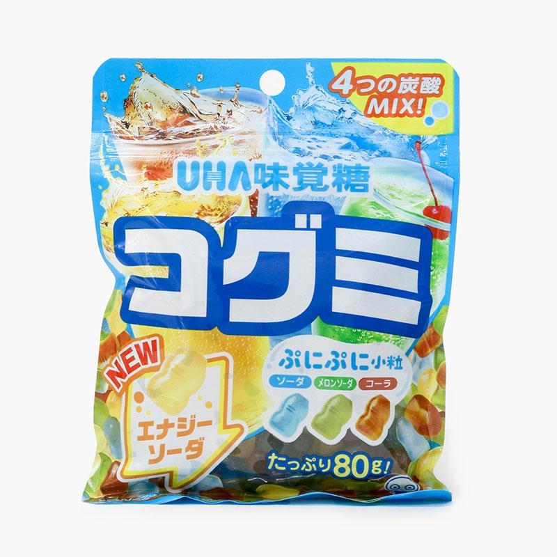 UHA Mikakuto Carbonated Soda Gummy Candy 4 Flavor Mix 80g