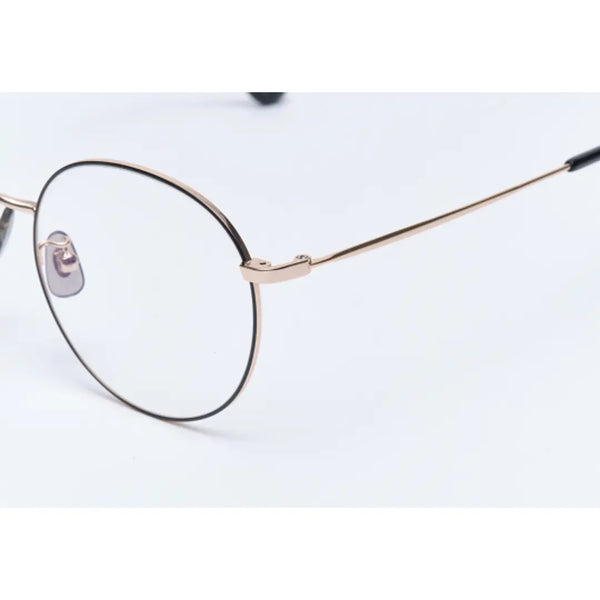 UV & Infrared Protection Large Lens Fashion Eyeglasses Black & Gold