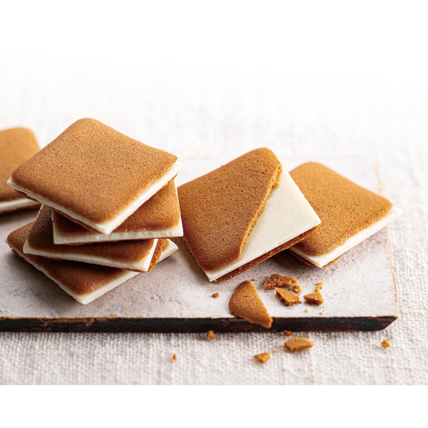Ujien Langue de Chat White Chocolate Chestnut Sandwich Cookies 12 ct.