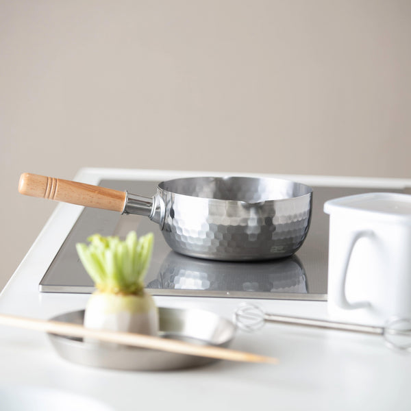 Yoshikawa Yukihira Saucepan Stainless Steel Pot 2.2 Quart 20cm YH6753