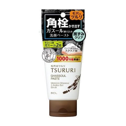 BCL Tsururi Ghassoul Paste Face Wash Blackhead Remover 120g-Japanese Taste